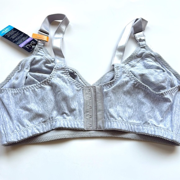 NWT Bali Gray Cotton Cool Comfort Classic Support Bra size 42 DD - Picture 2 of 5